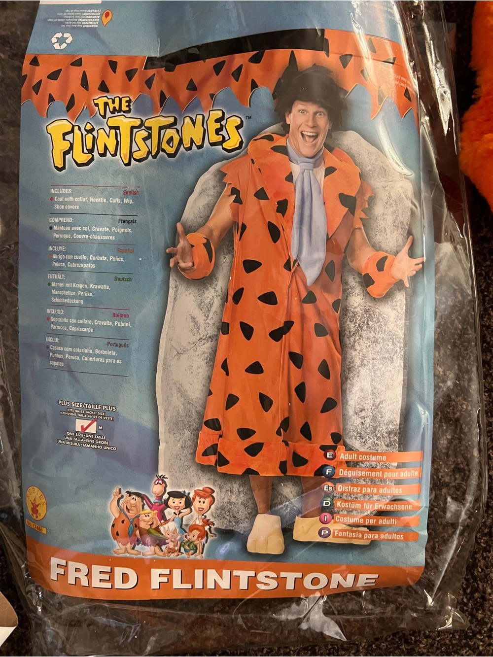 Fred Flintstone Kids Costume - Orange with Black Spots adult plus size